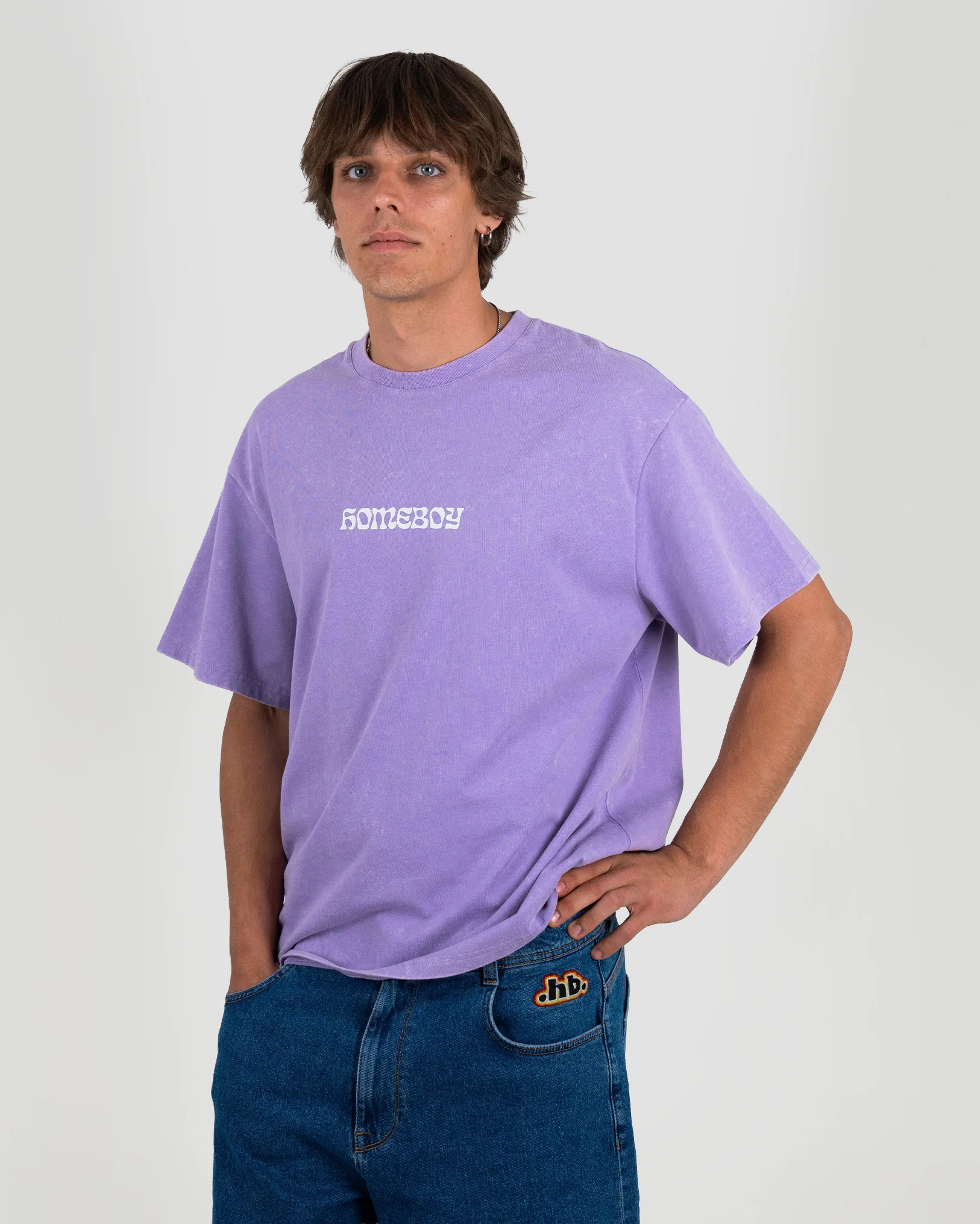 BIG TEXT Tee WASHED LILAC - Image 3