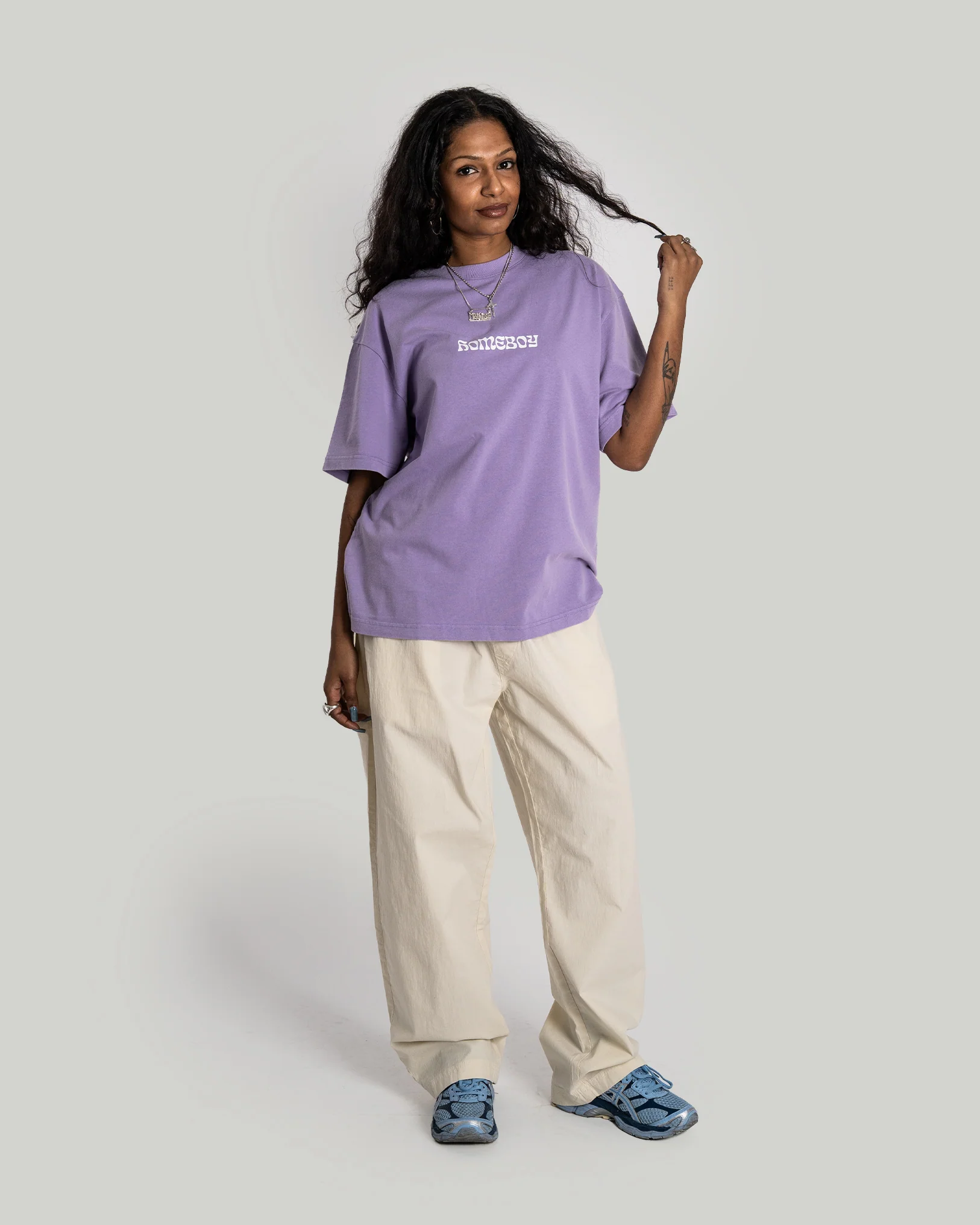 BIG TEXT Tee WASHED LILAC - Image 5
