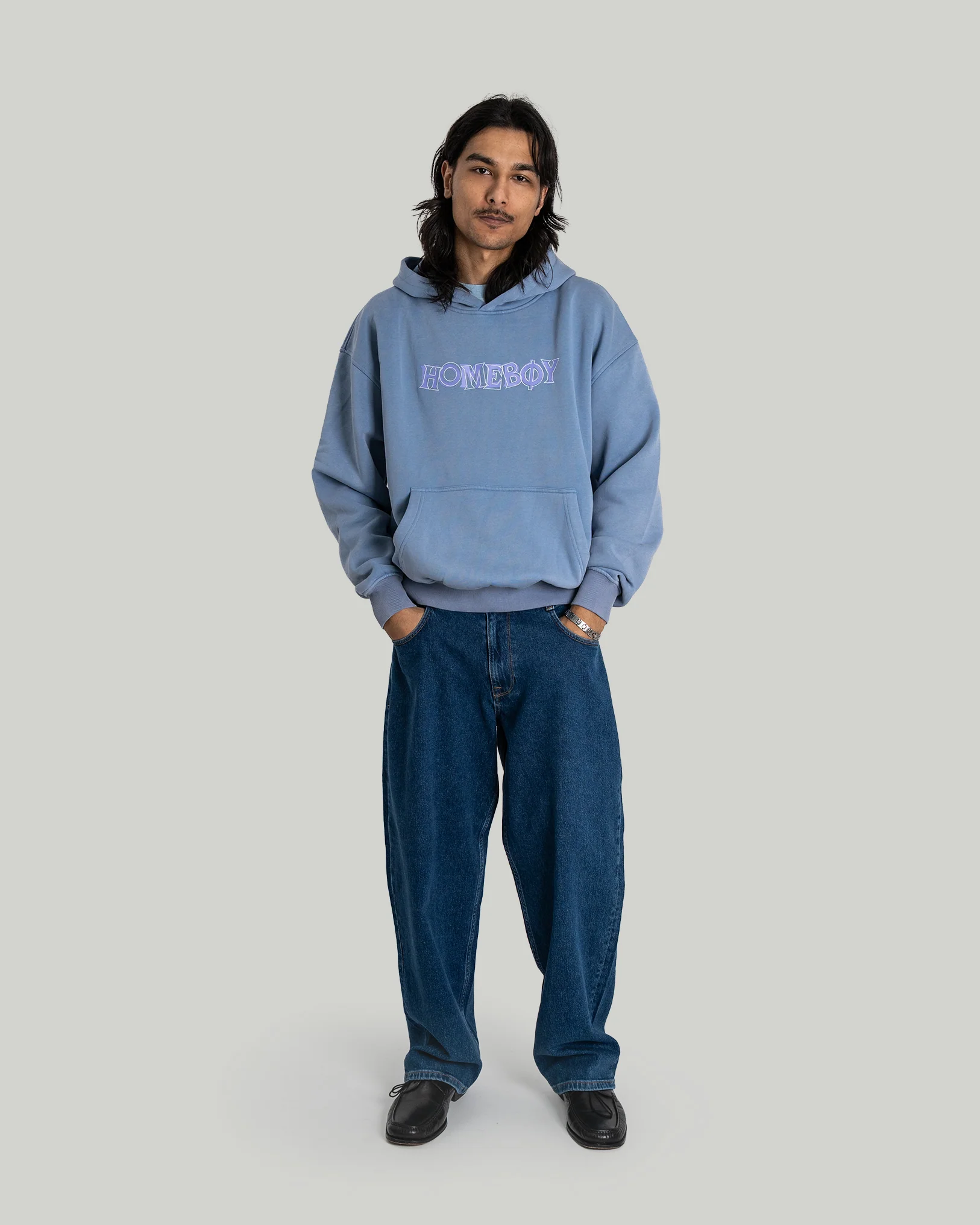 CHAOS Hood WASHED LIGHT BLUE - Image 4