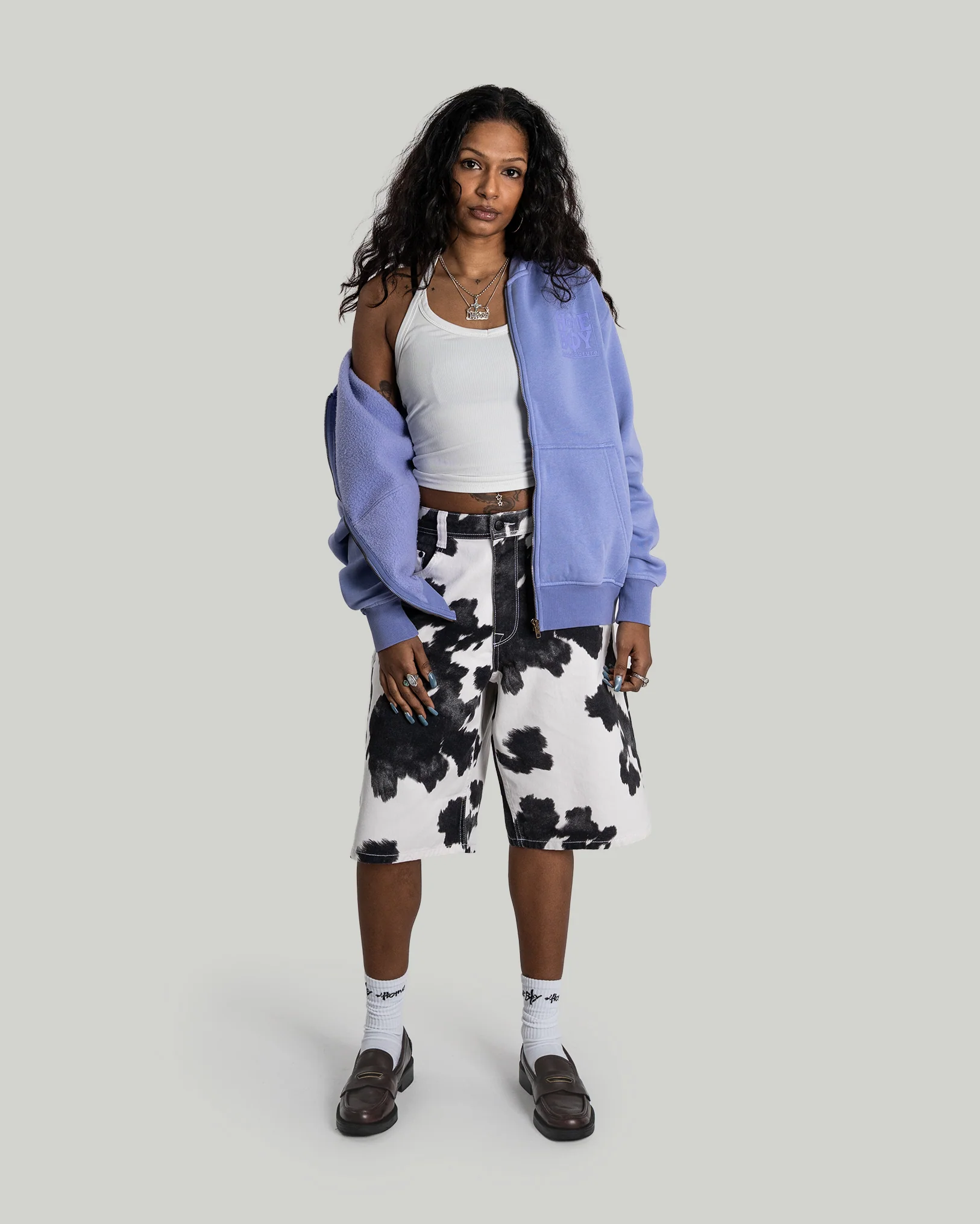 OLD SCHOOL Hooded Jacket WASHED LILAC - Image 5