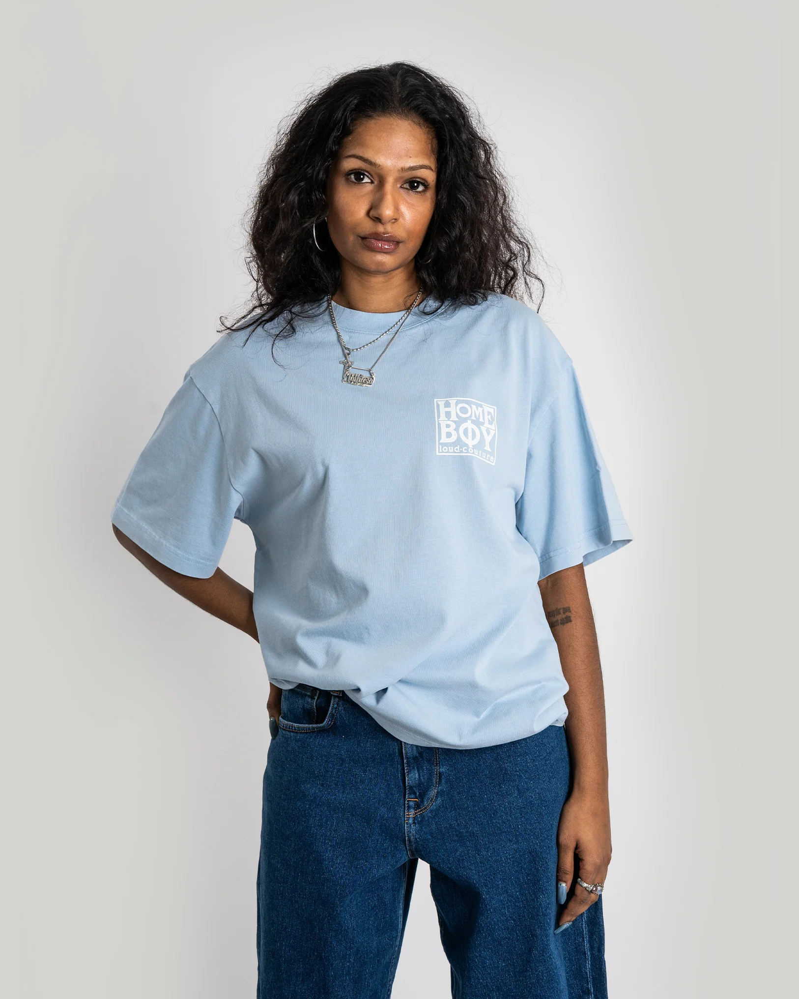 OLD SCHOOL Tee LIGHT BLUE - Image 6
