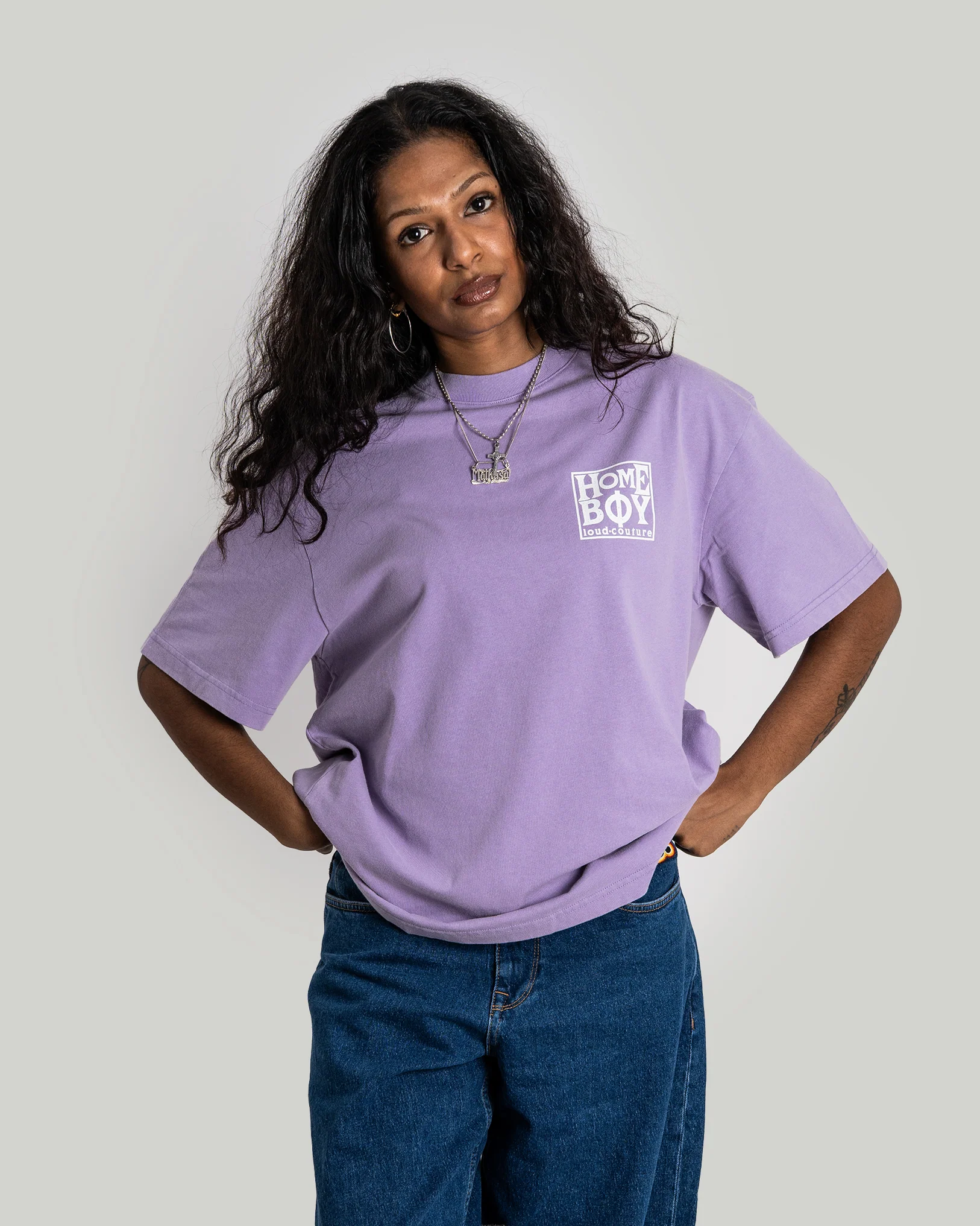 OLD SCHOOL Tee WASHED LILAC - Image 3