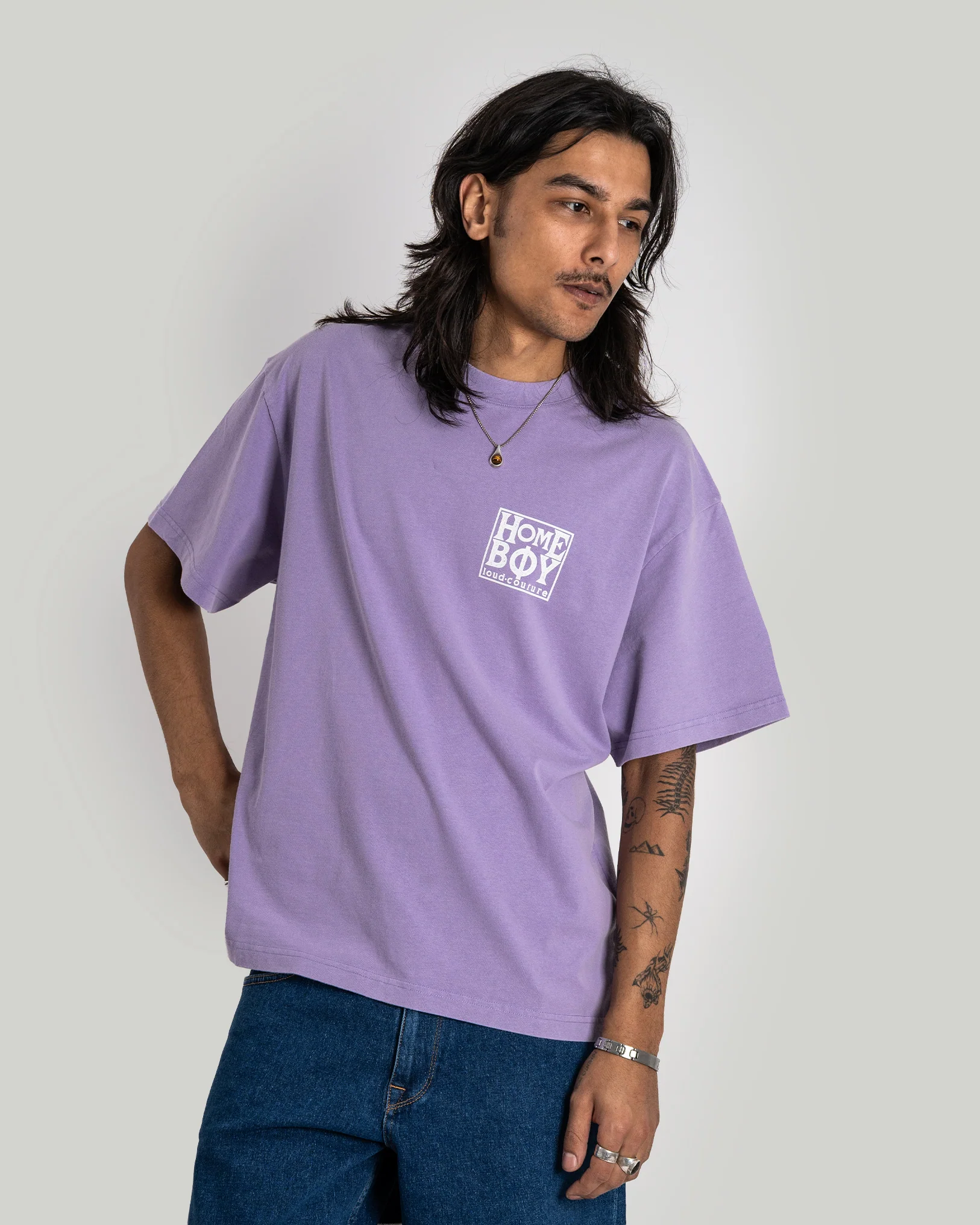 OLD SCHOOL Tee WASHED LILAC - Image 4