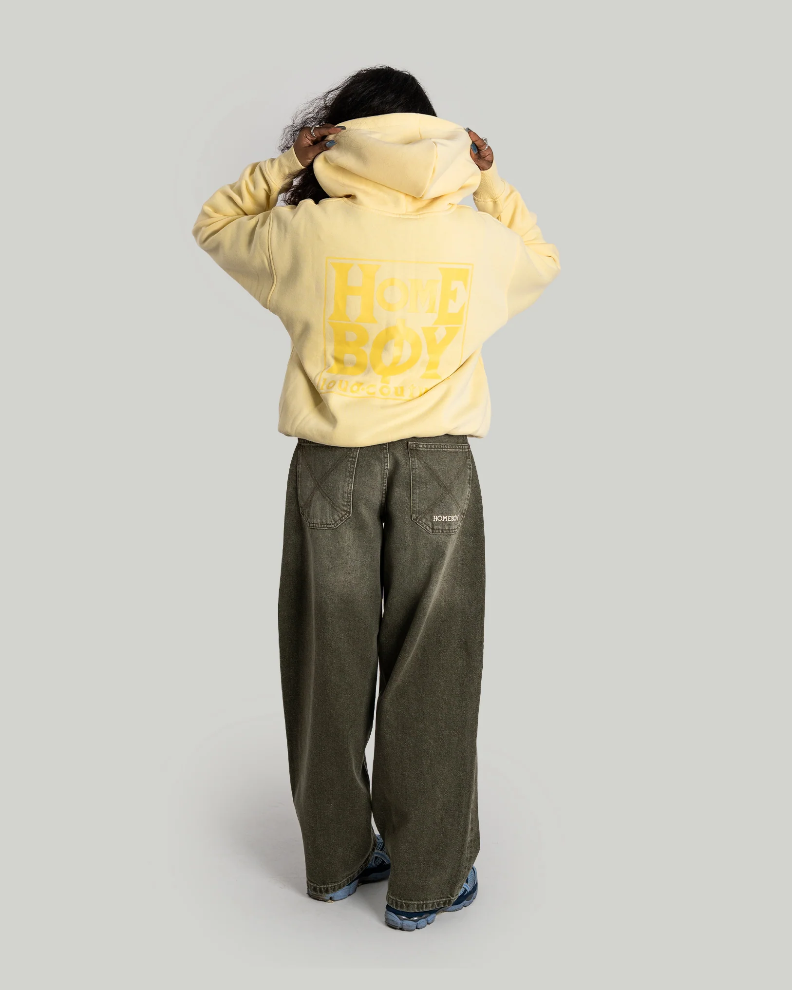 OLD SCHOOL Hooded Jacket WASHED YELLOW - Image 4