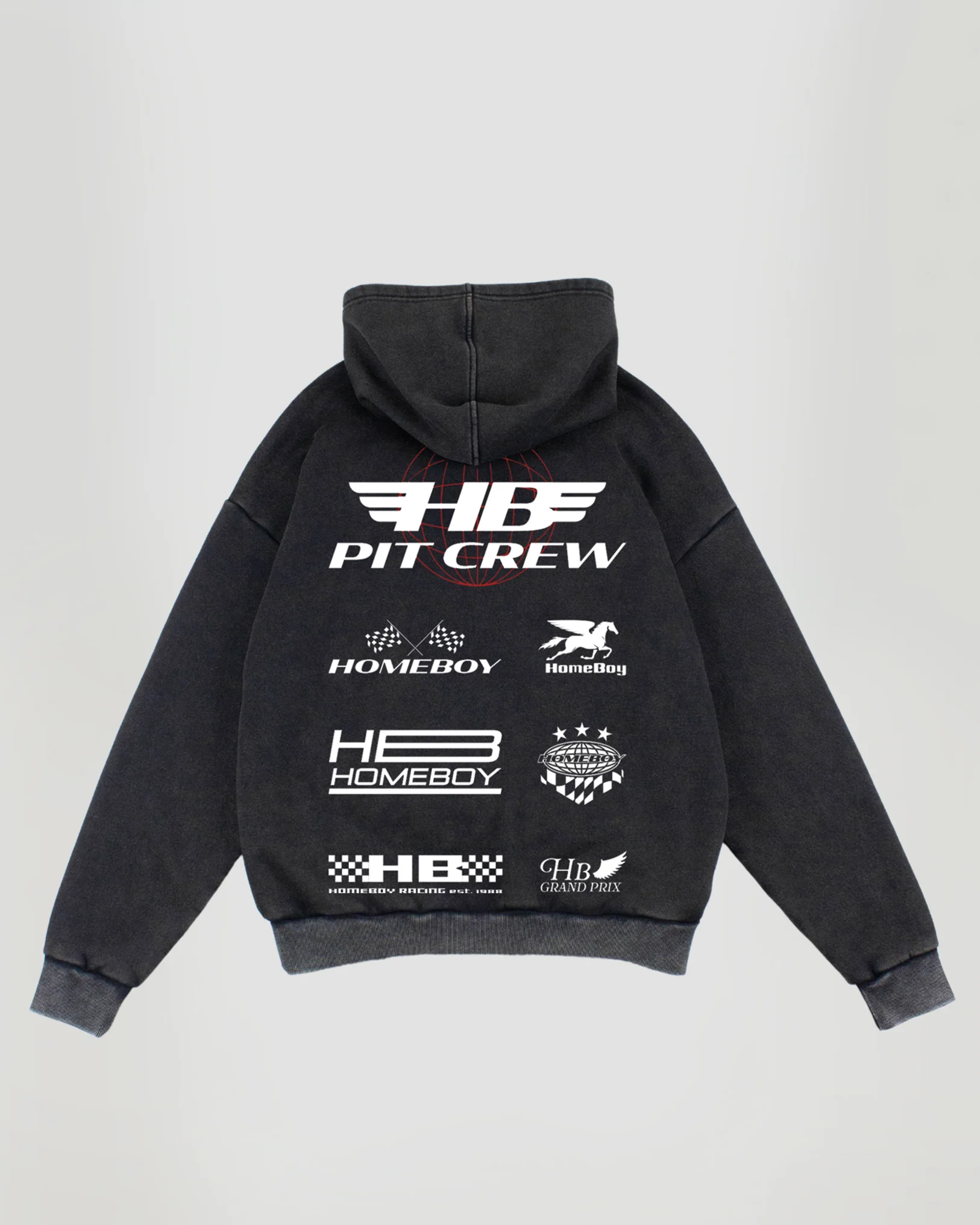 PIT CREW Hooded Jacket WASHED GREY - Image 3