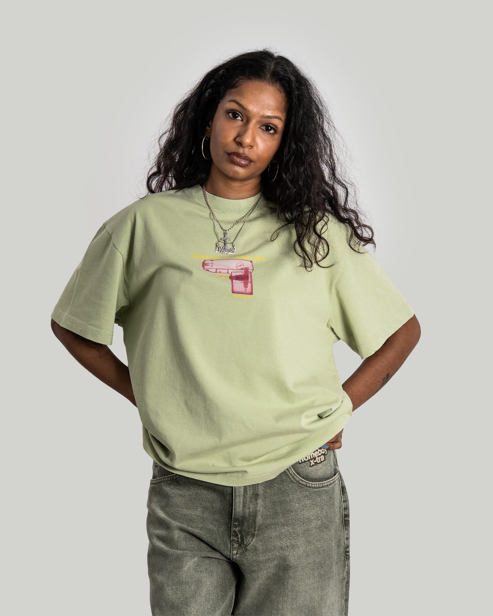 WATER GUN Tee WASHED GREEN