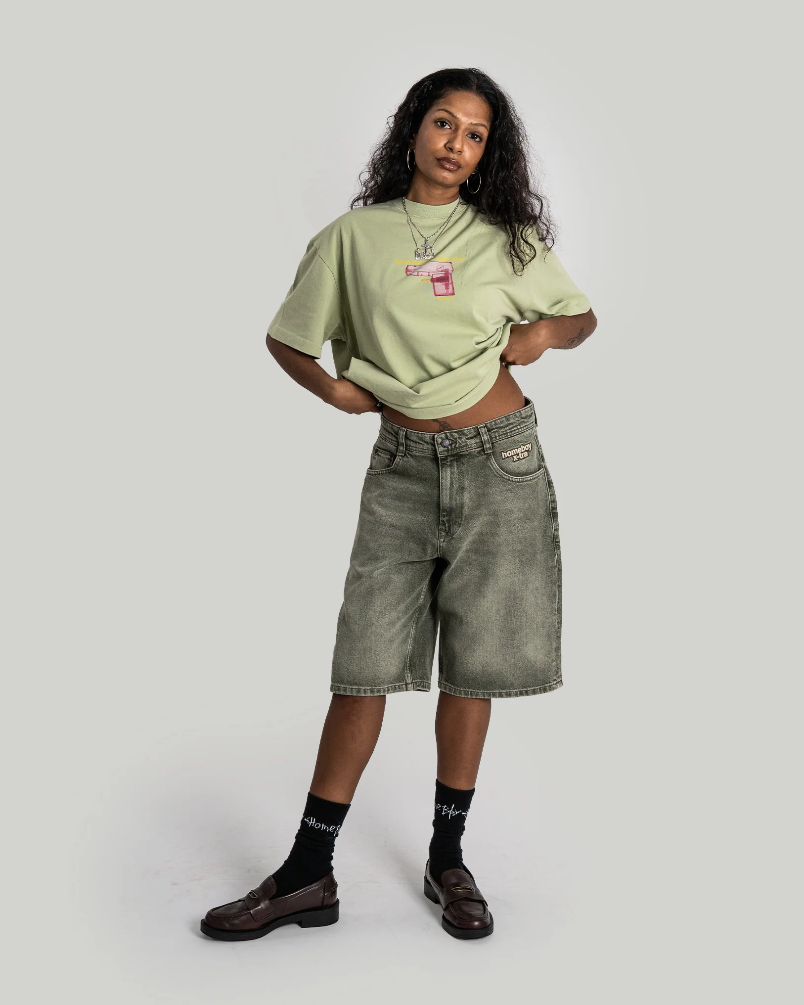 WATER GUN Tee WASHED GREEN - Image 3