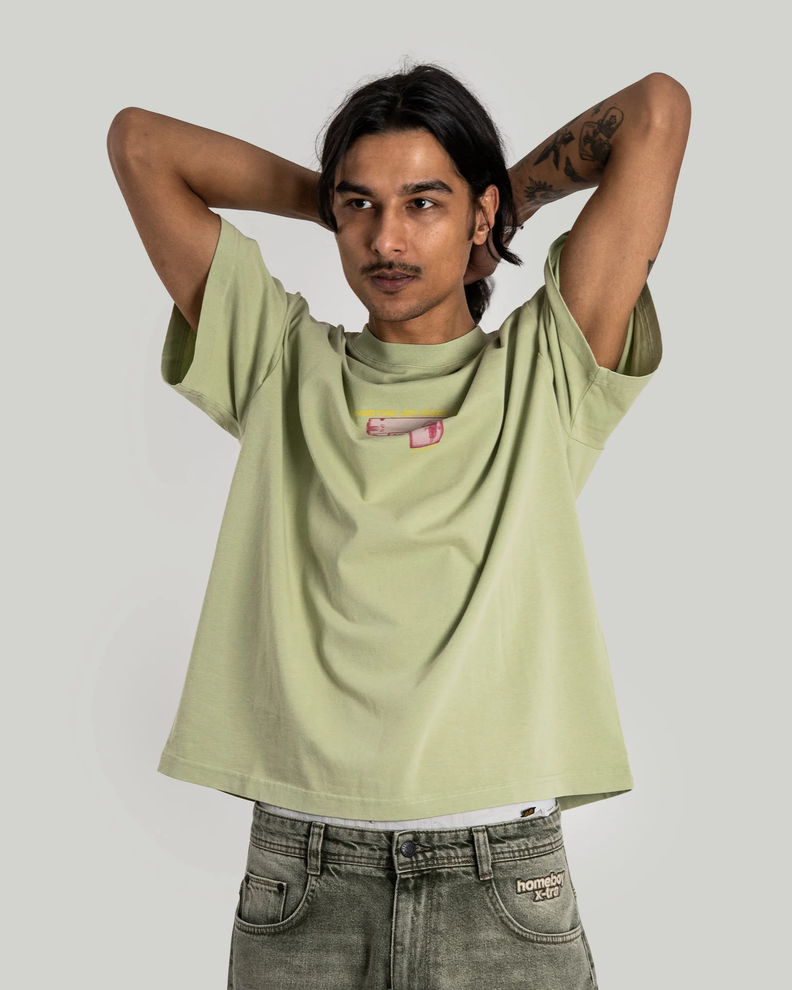 WATER GUN Tee WASHED GREEN - Image 4