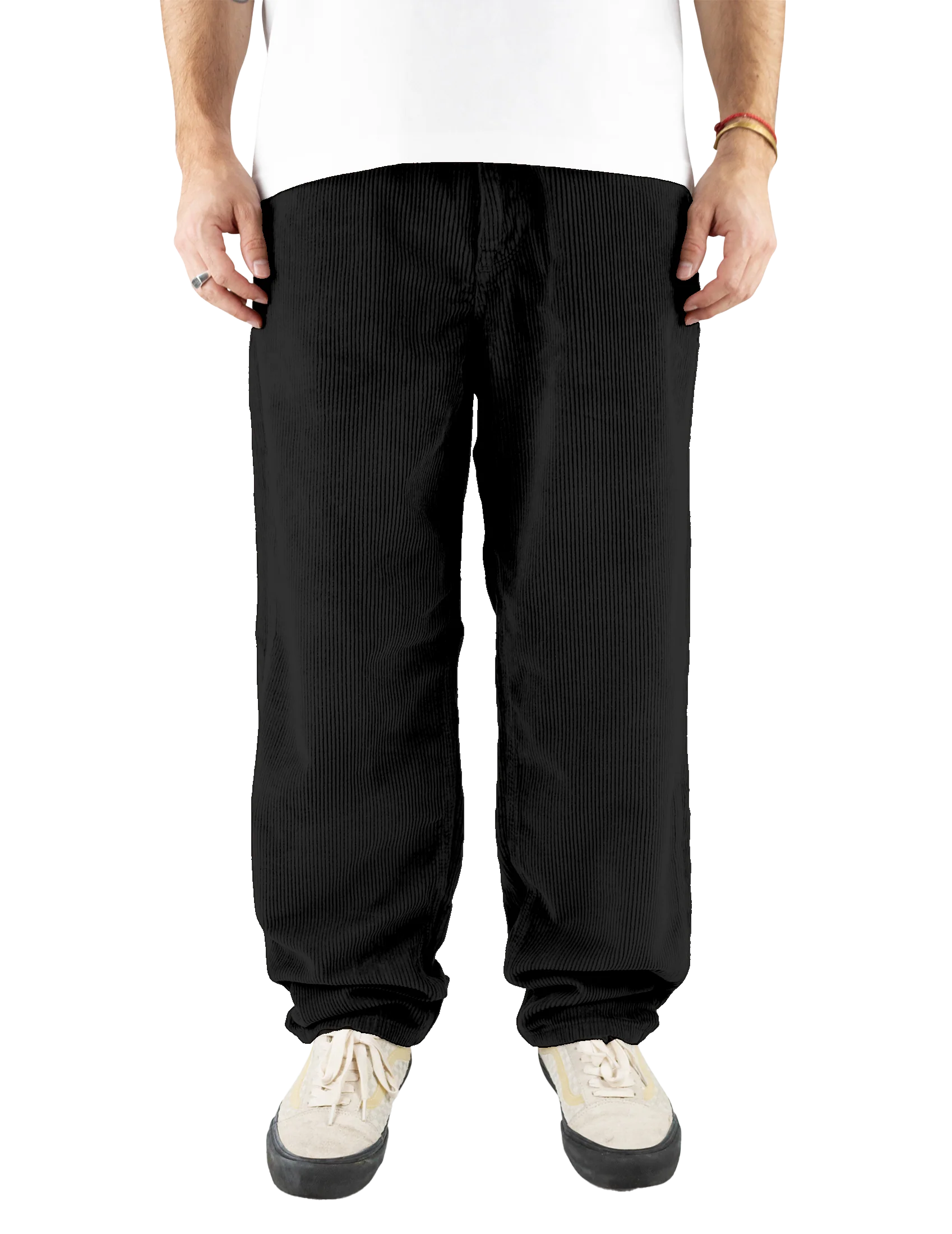 x-tra BAGGY CORD Pants Black - Image 3