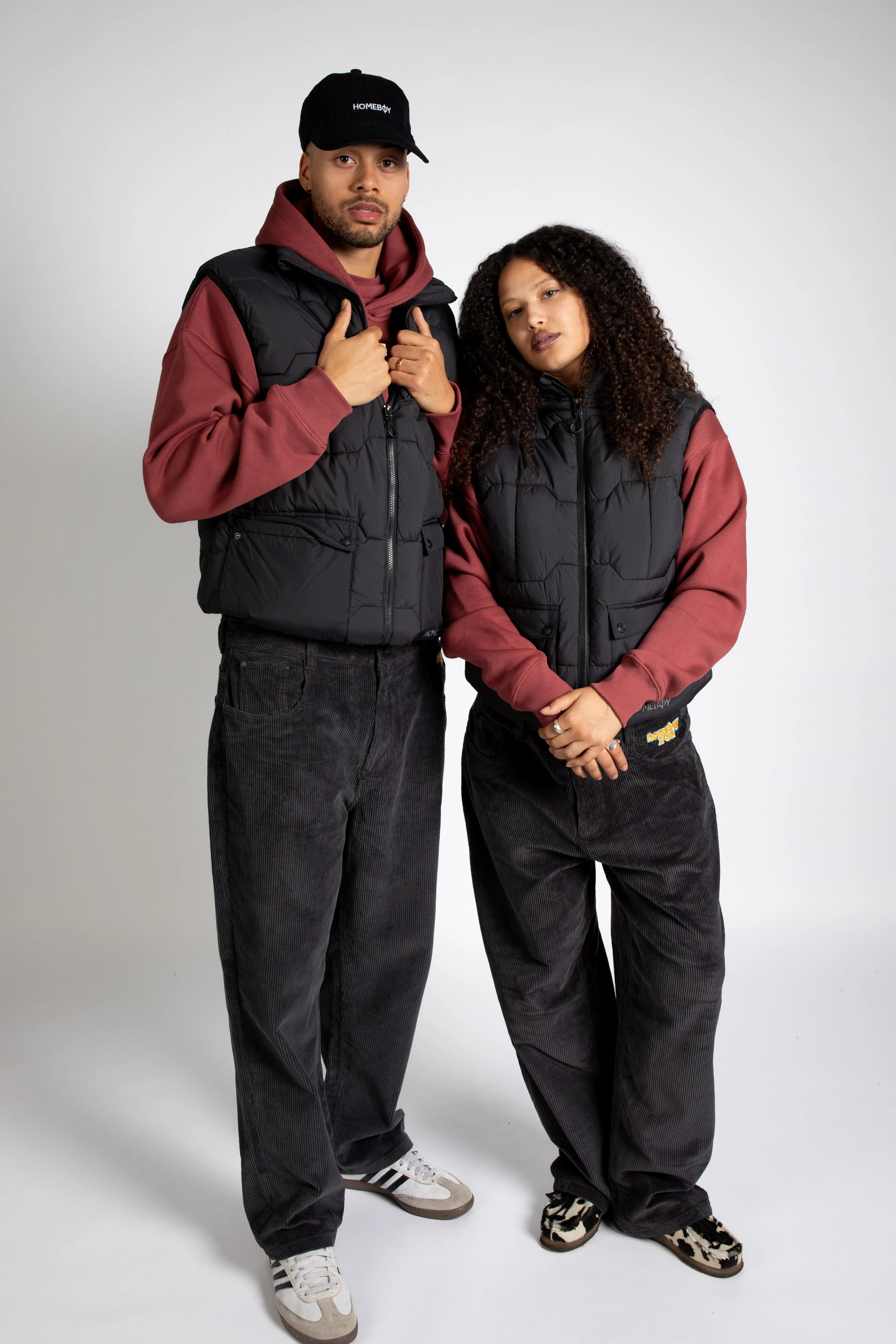 x-tra BAGGY CORD Pants DARK GREY - Image 5