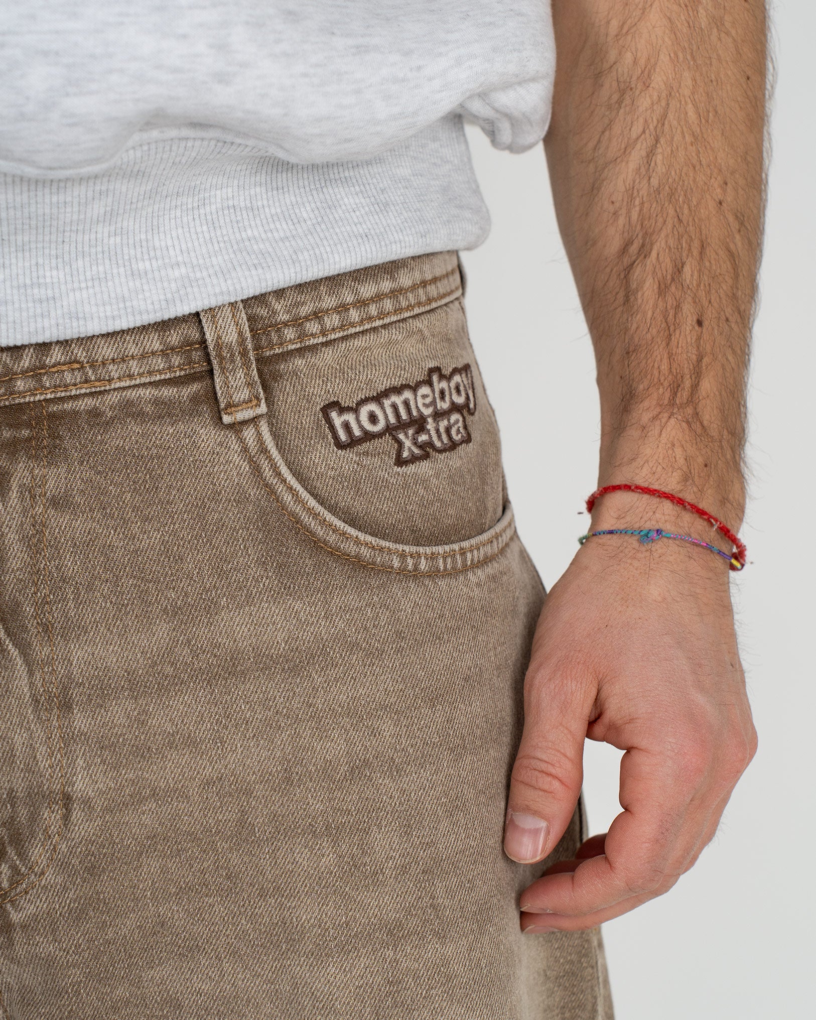 x-tra BAGGY Dye Denim WASHED BROWN - Image 6