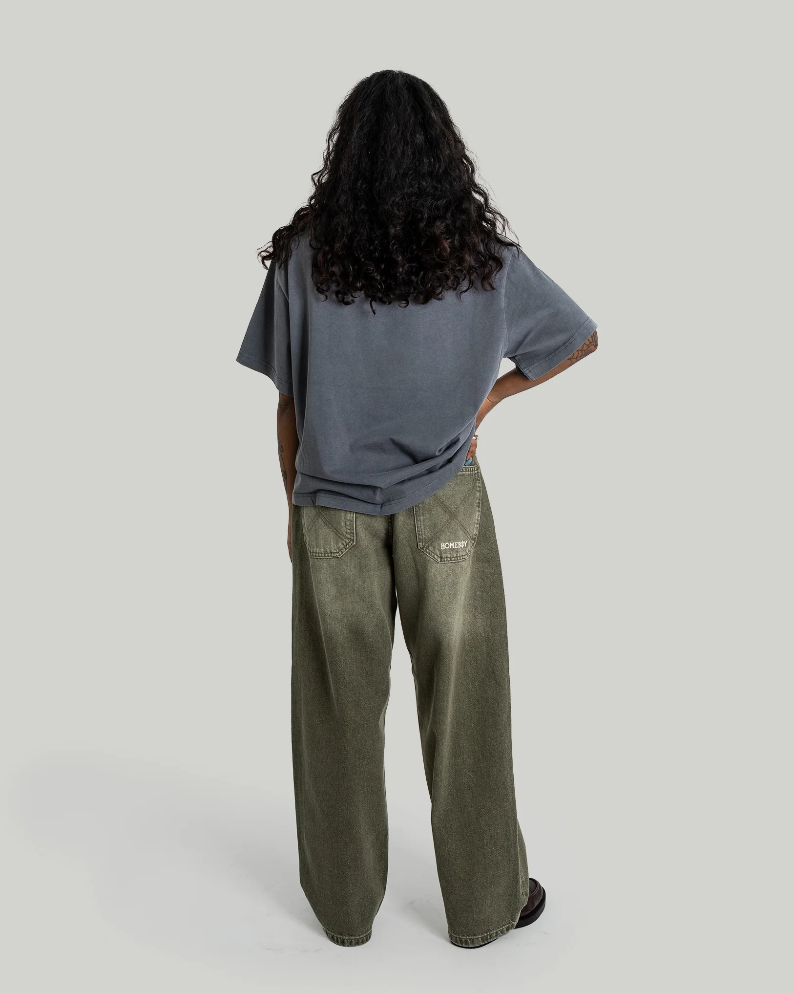 x-tra BAGGY Dye Denim WASHED GREEN - Image 4