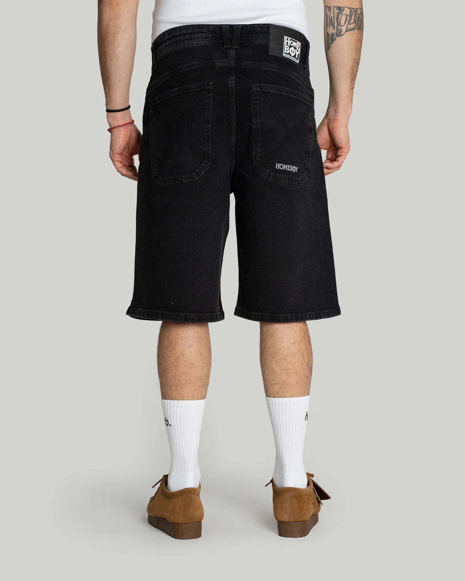 x-tra BAGGY Denim Shorts Washed Black - Image 4