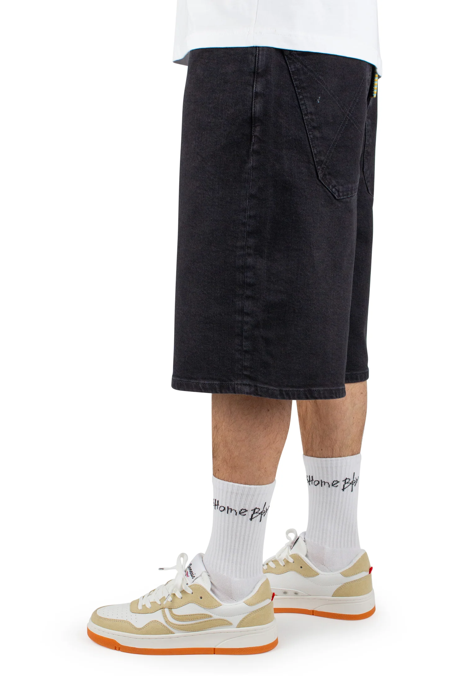 x-tra MONSTER Denim Shorts Washed Black - Image 12