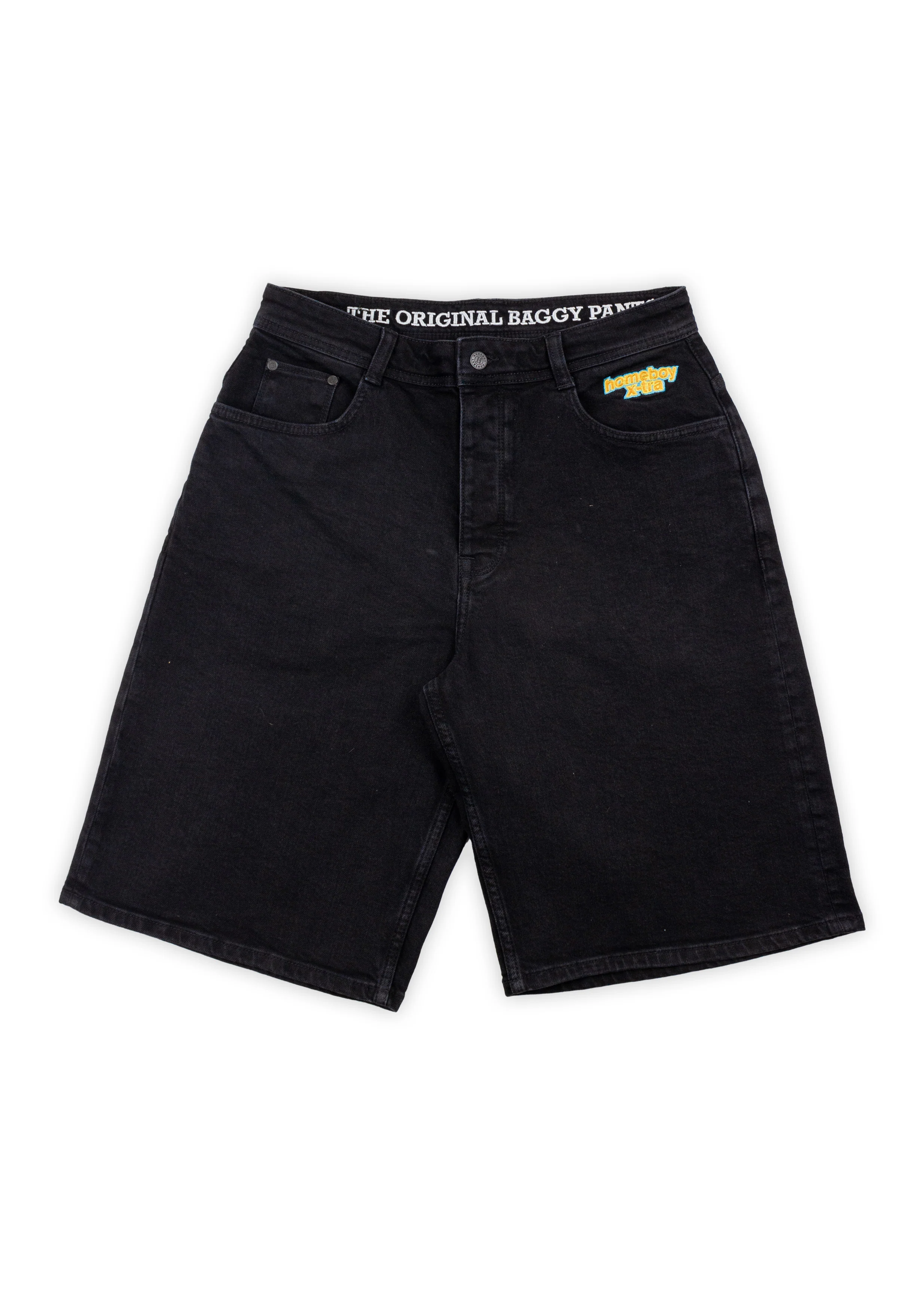 x-tra MONSTER Denim Shorts Washed Black - Image 4
