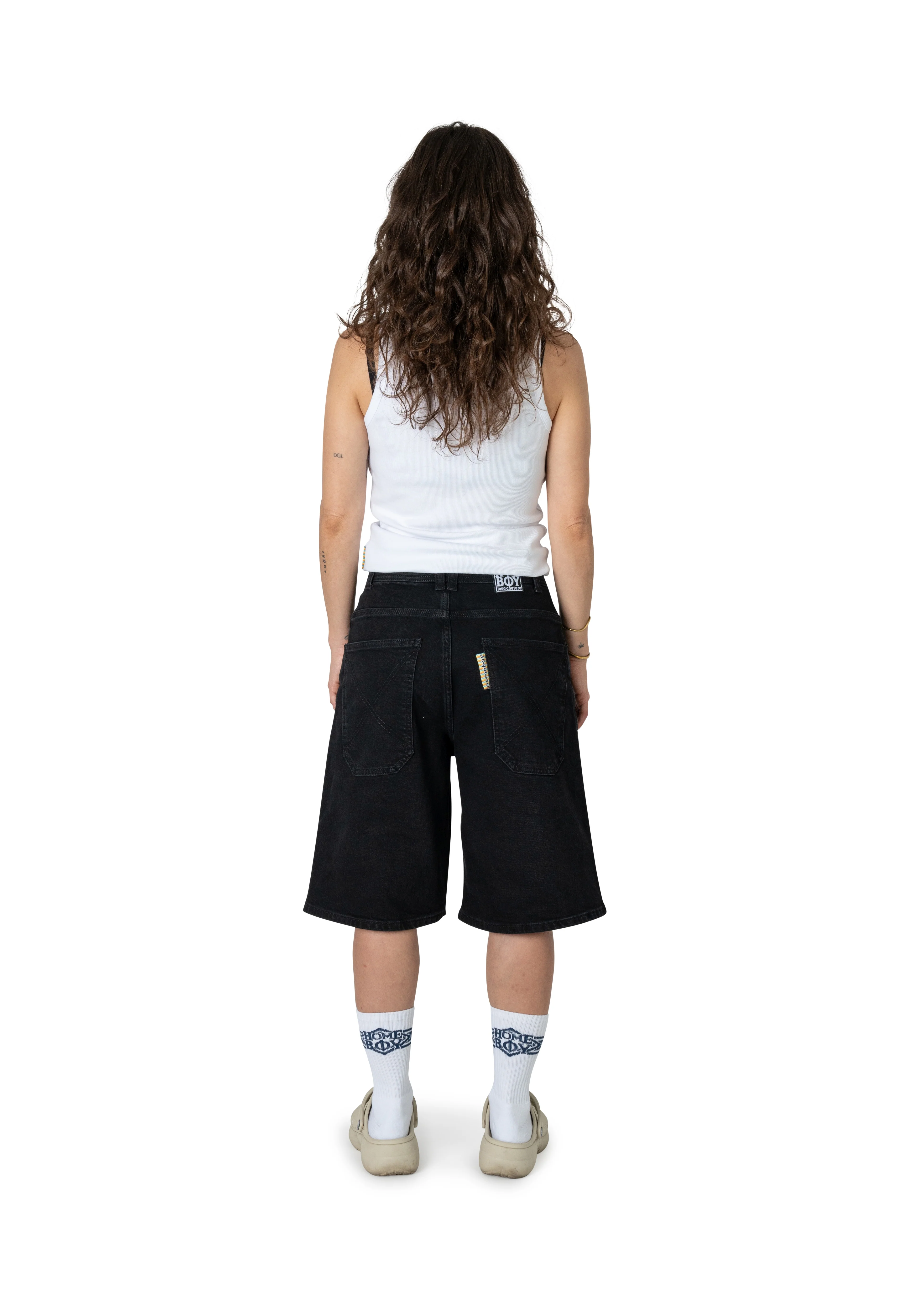 x-tra MONSTER Denim Shorts Washed Black - Image 9