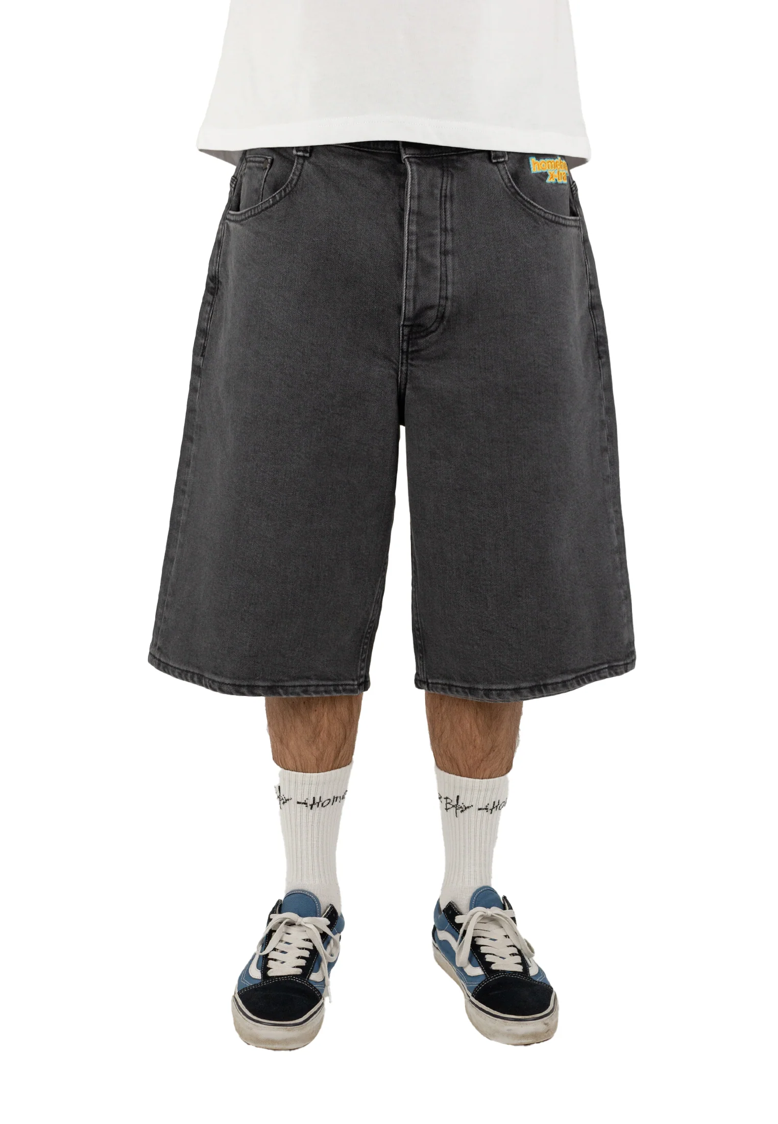 x-tra MONSTER Denim SHORTS Washed Grey - Image 7