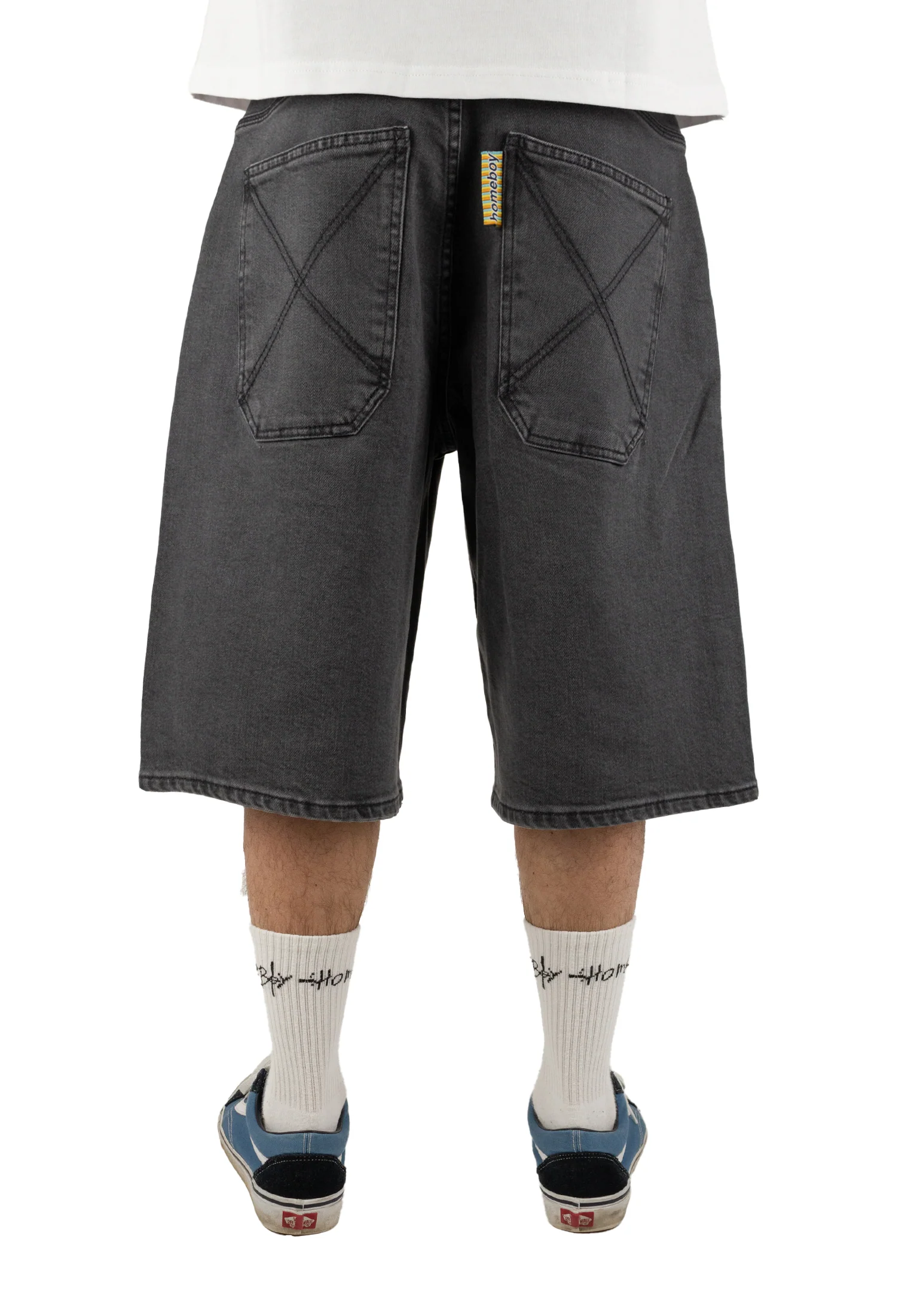x-tra MONSTER Denim SHORTS Washed Grey - Image 9